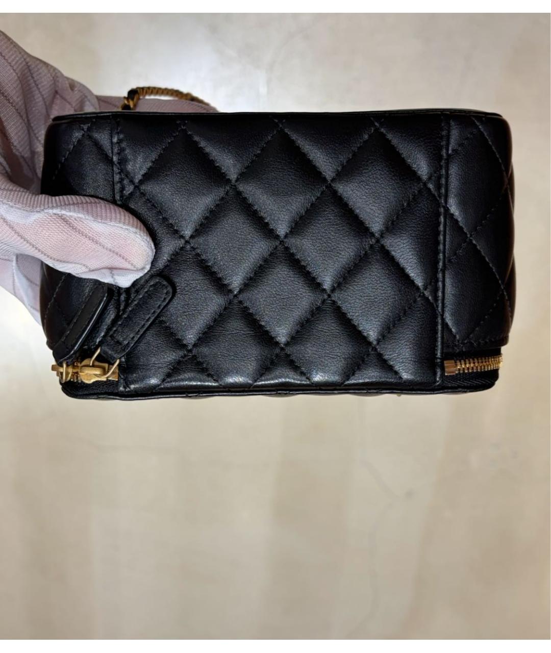 CHANEL Черная кожаная сумка через плечо, фото 3