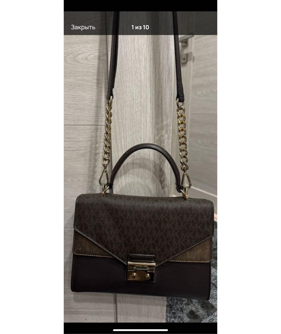 MICHAEL KORS Коричневая сумка с короткими ручками, фото 8