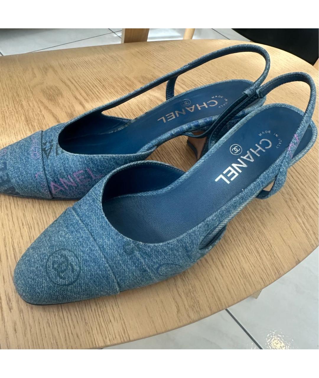 CHANEL Синие туфли, фото 7