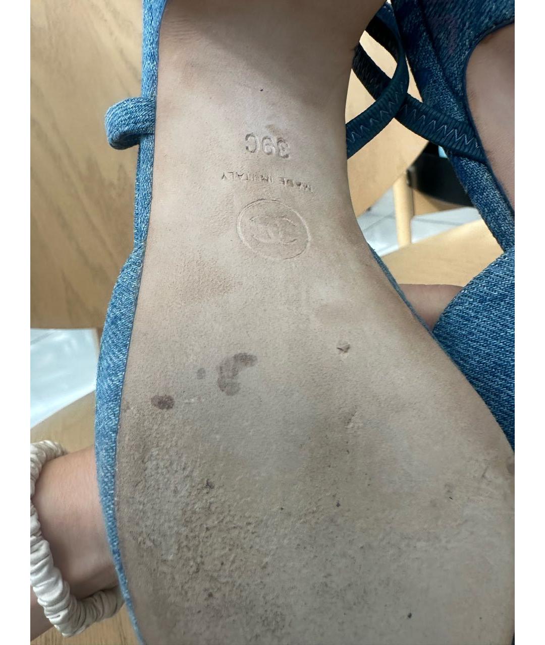 CHANEL Синие туфли, фото 5