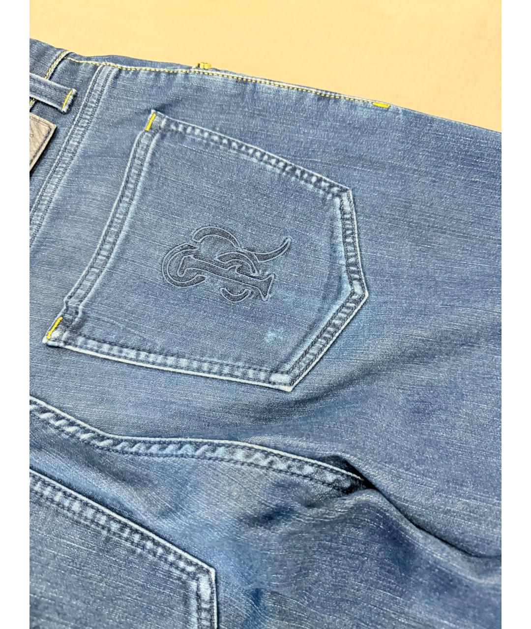 STEFANO RICCI Темно-синие хлопковые джинсы, фото 4