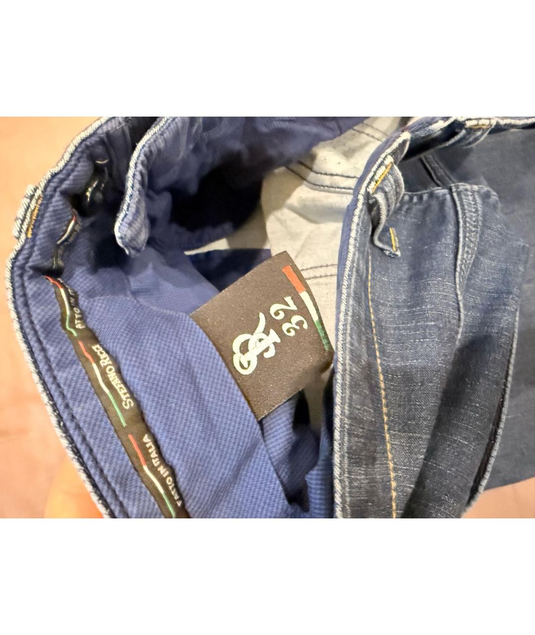 STEFANO RICCI Темно-синие хлопковые джинсы, фото 3