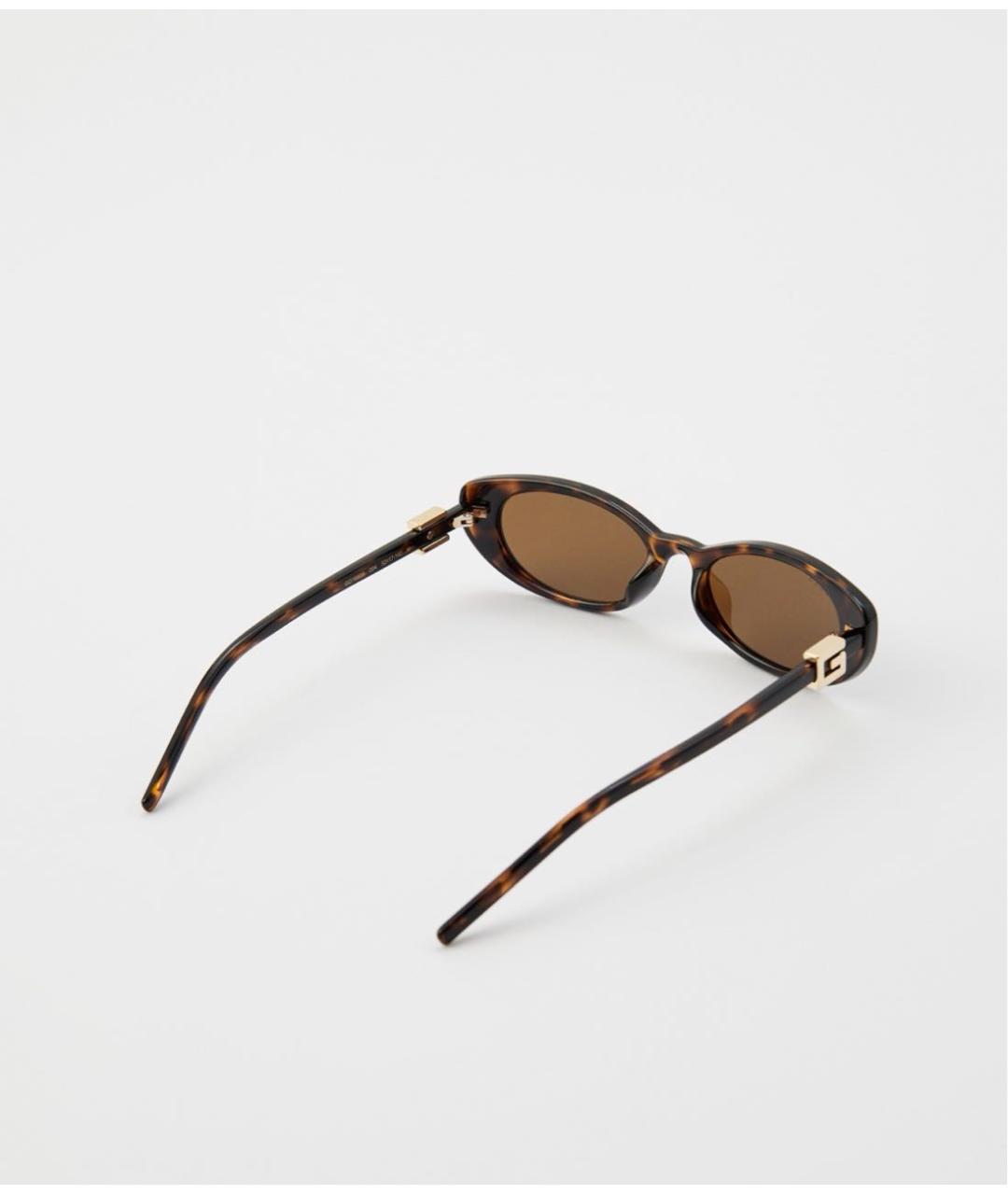 GUCCI Коричневые пластиковые солнцезащитные очки, фото 4