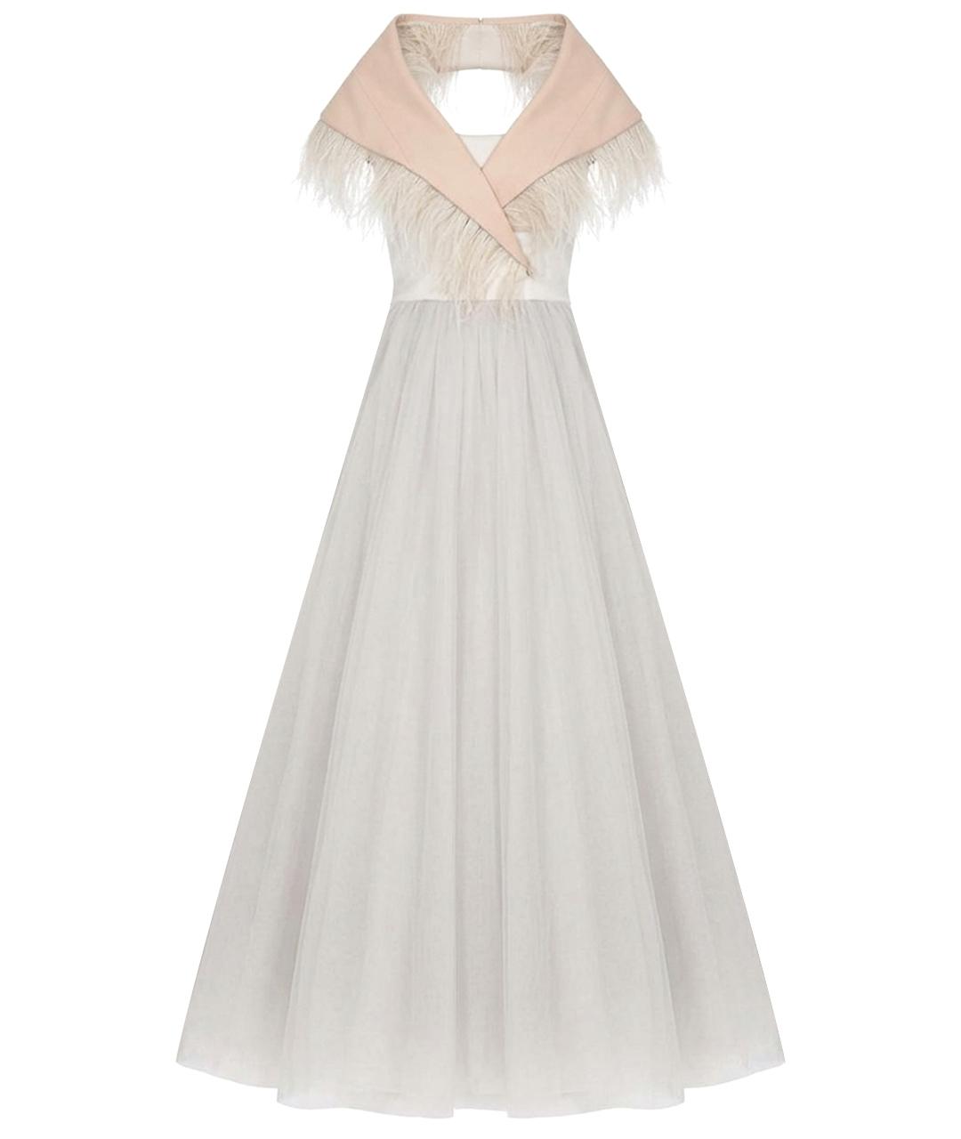 BRUNELLO CUCINELLI Бежевое шелковое вечернее платье, фото 1