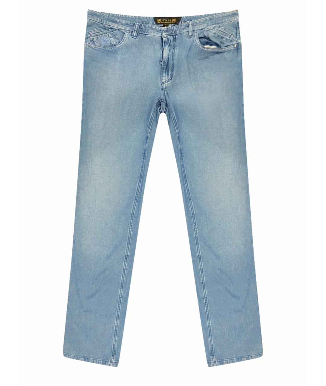 ZILLI Синие хлопковые джинсы, фото 1
