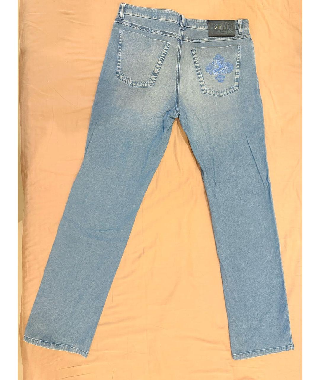ZILLI Синие хлопковые джинсы, фото 2