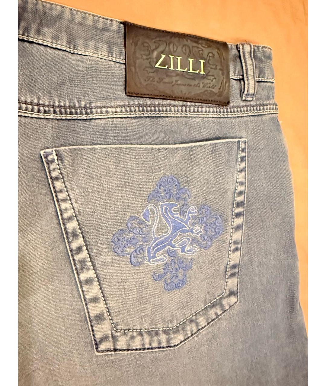 ZILLI Синие хлопковые джинсы, фото 4