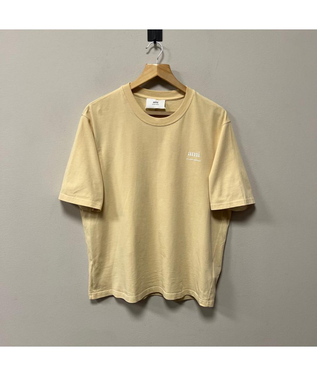 AMI ALEXANDRE MATTIUSSI Желтая футболка, фото 6