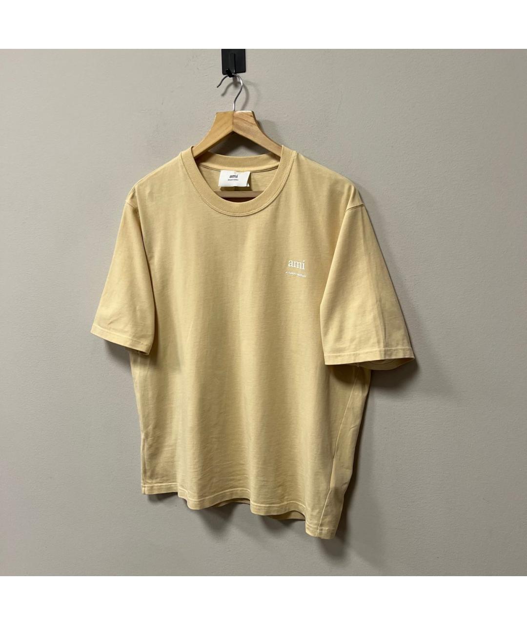 AMI ALEXANDRE MATTIUSSI Желтая футболка, фото 2