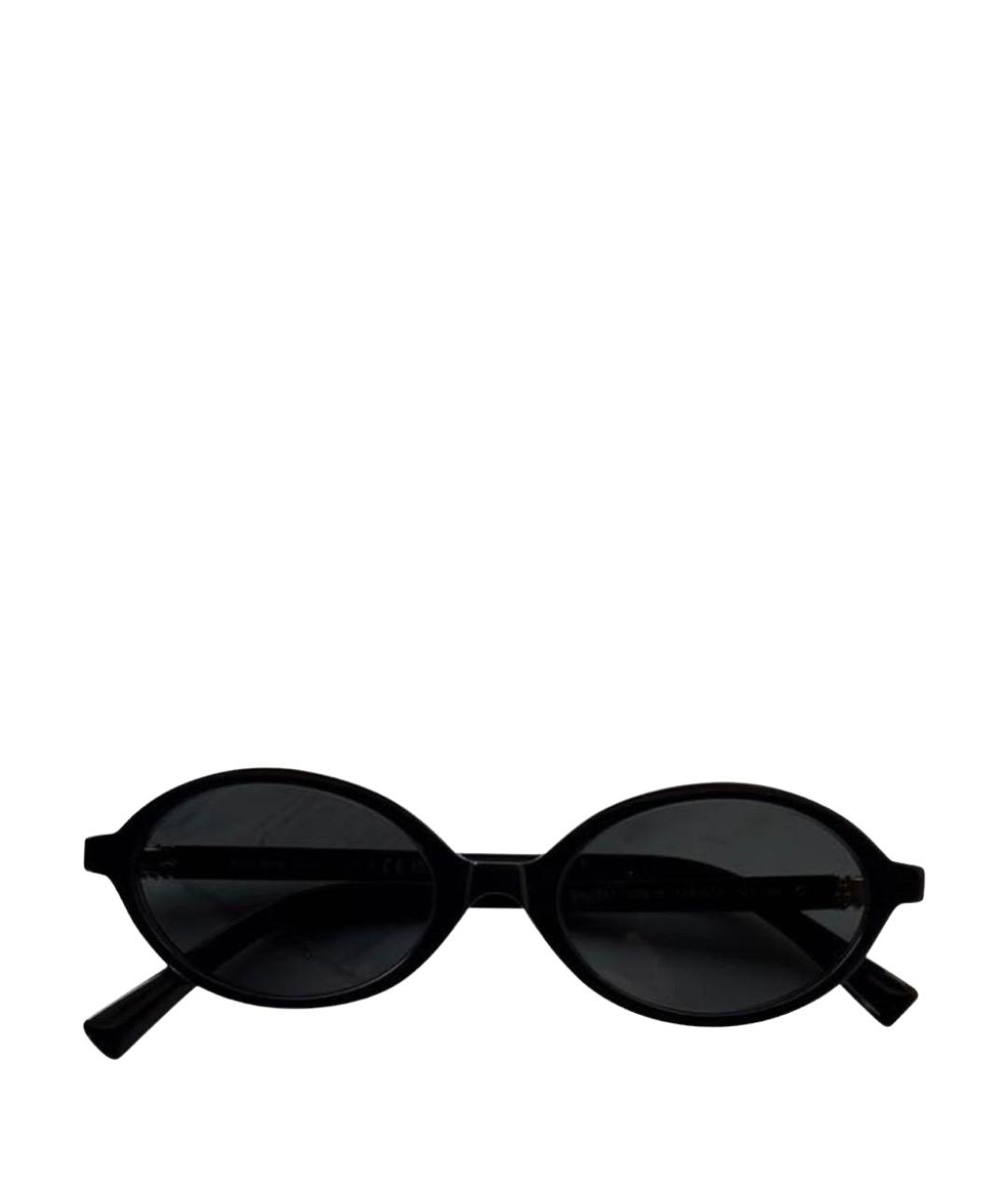 MIU MIU Черные пластиковые солнцезащитные очки, фото 1