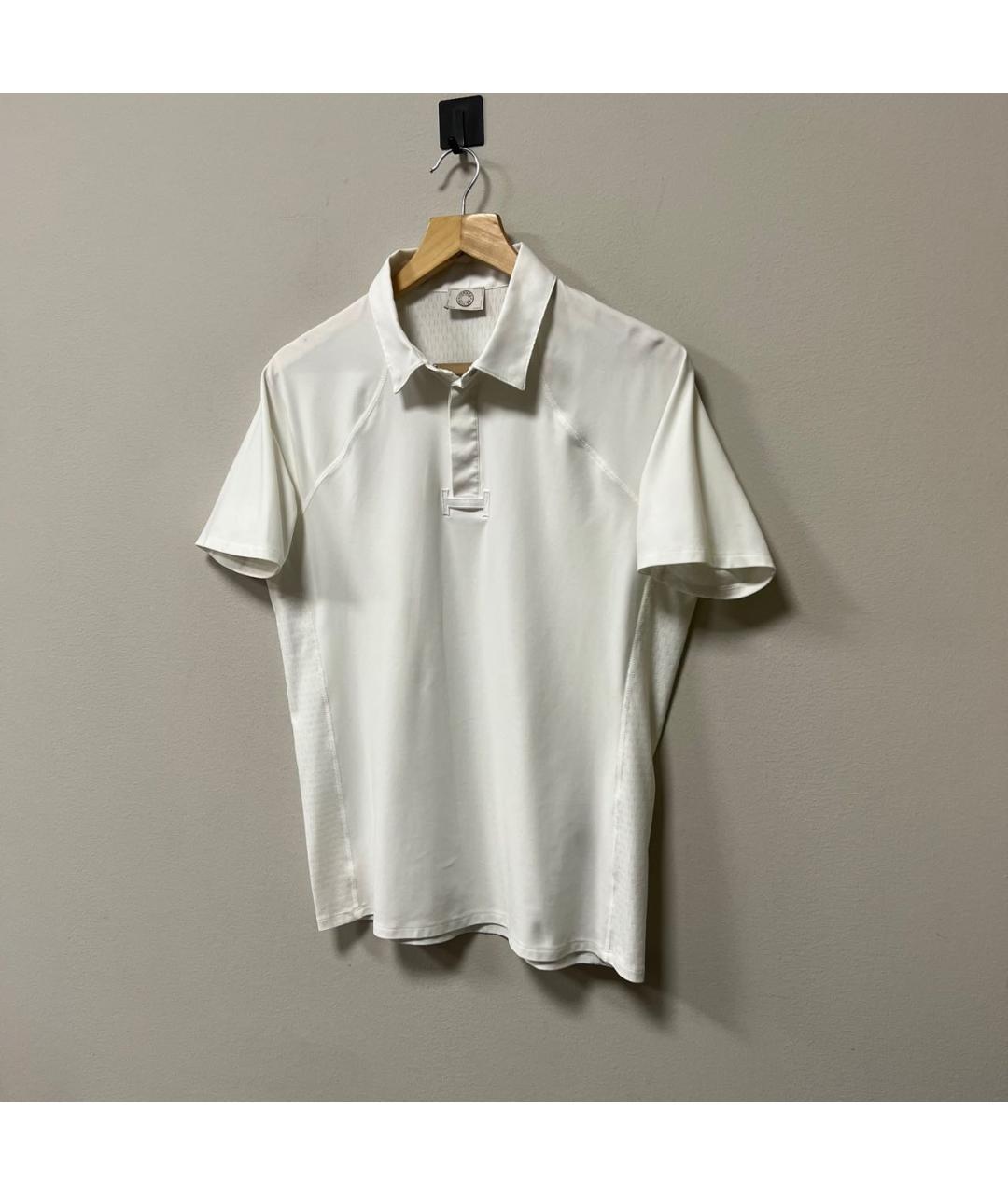HERMES Белое поло с коротким рукавом, фото 2