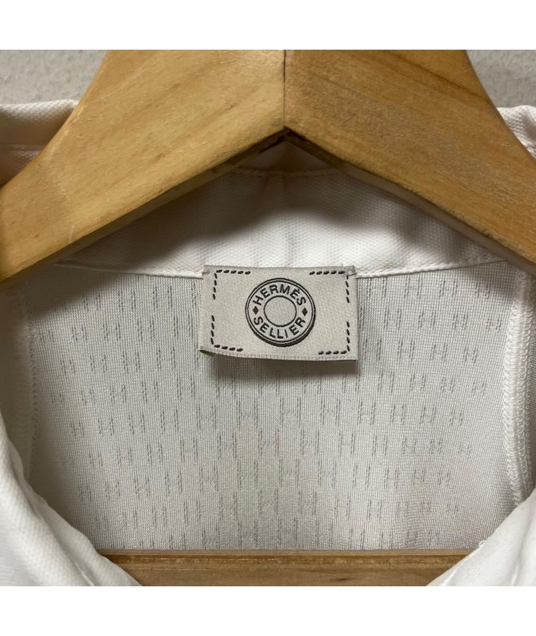 HERMES Белое поло с коротким рукавом, фото 4