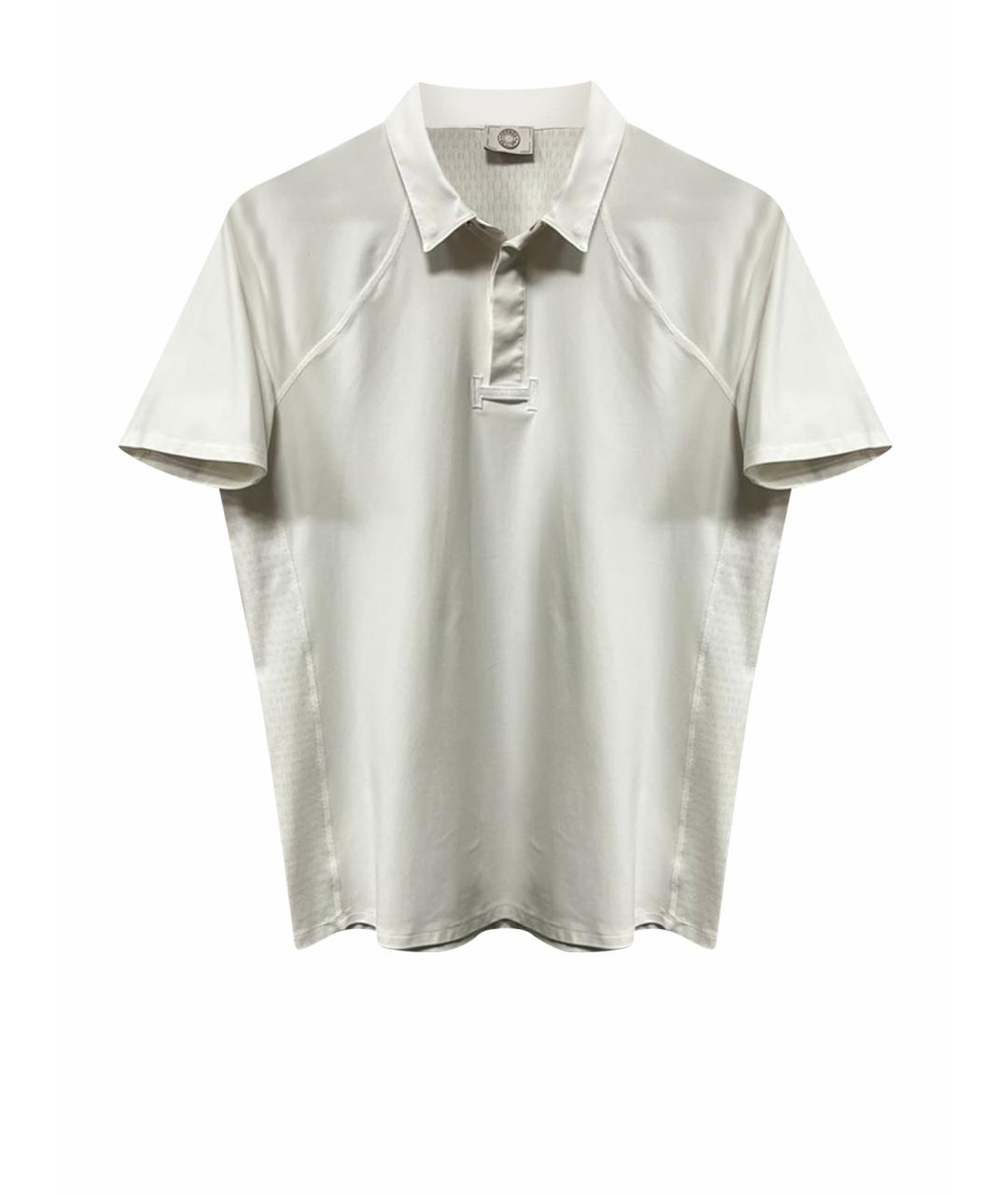 HERMES Белое поло с коротким рукавом, фото 1