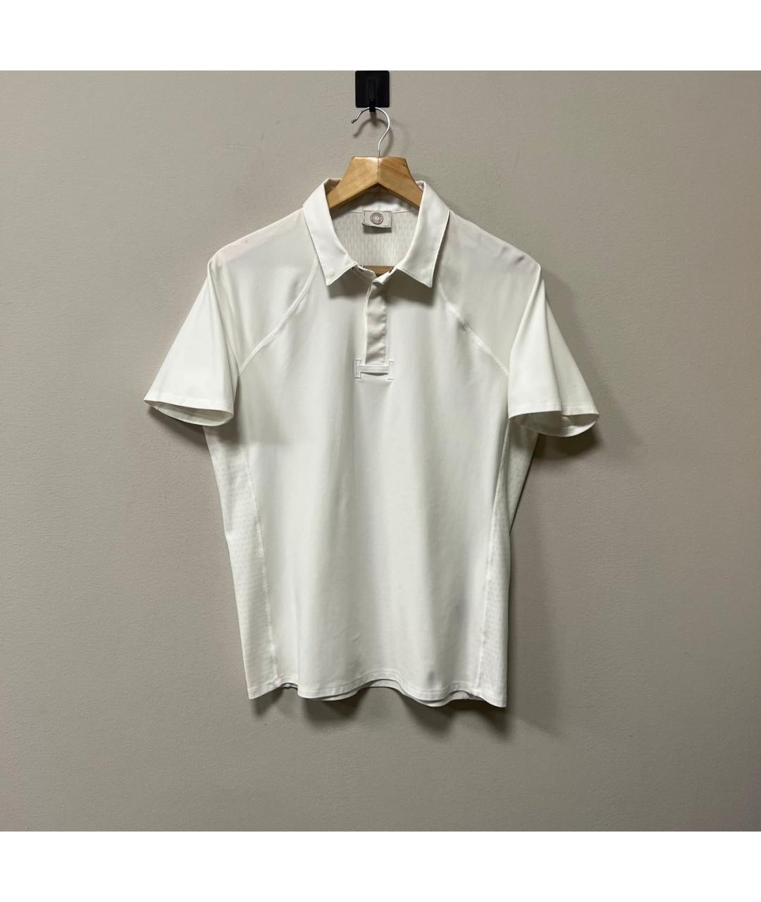 HERMES Белое поло с коротким рукавом, фото 6
