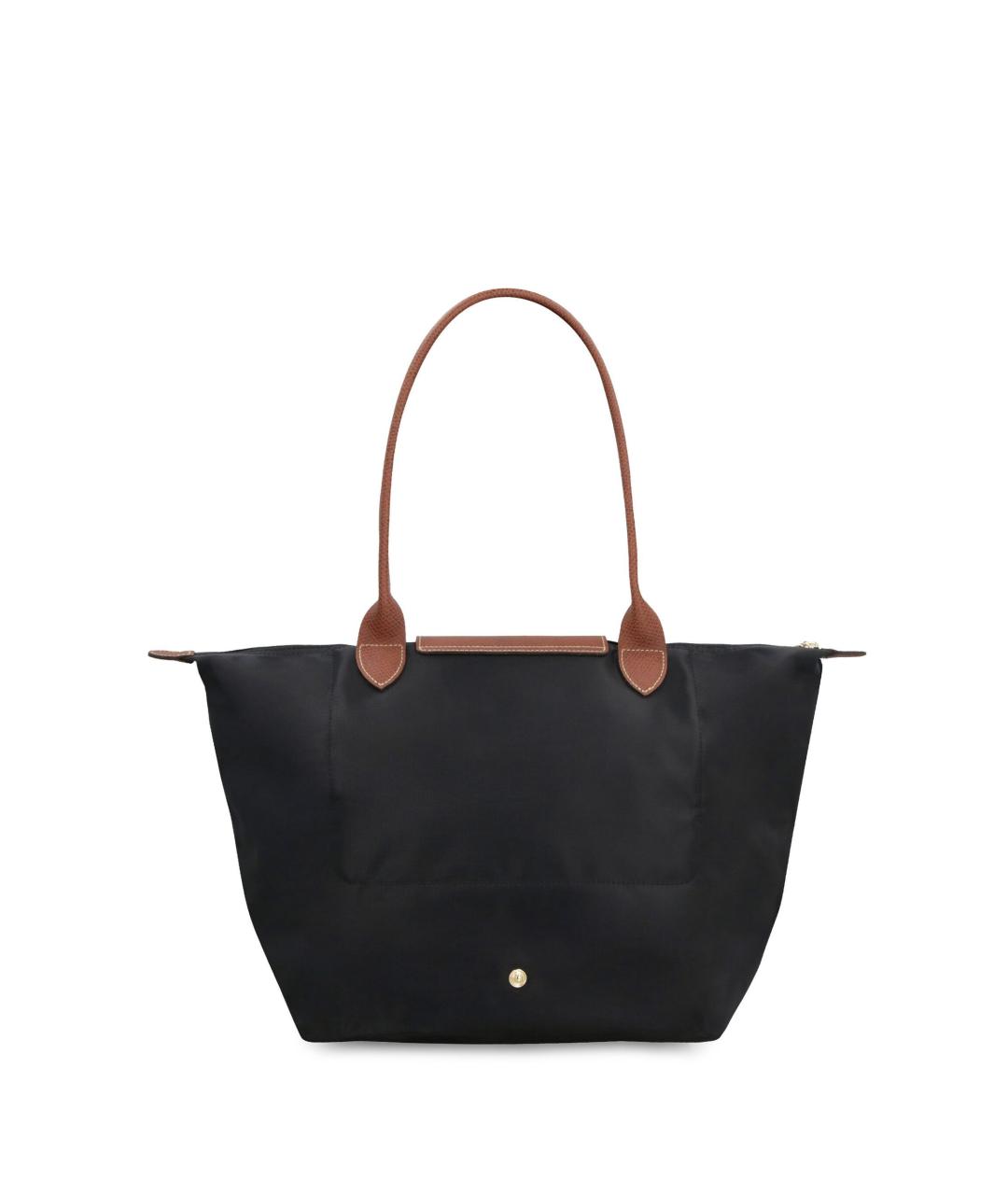 LONGCHAMP Черная тканевая сумка тоут, фото 3