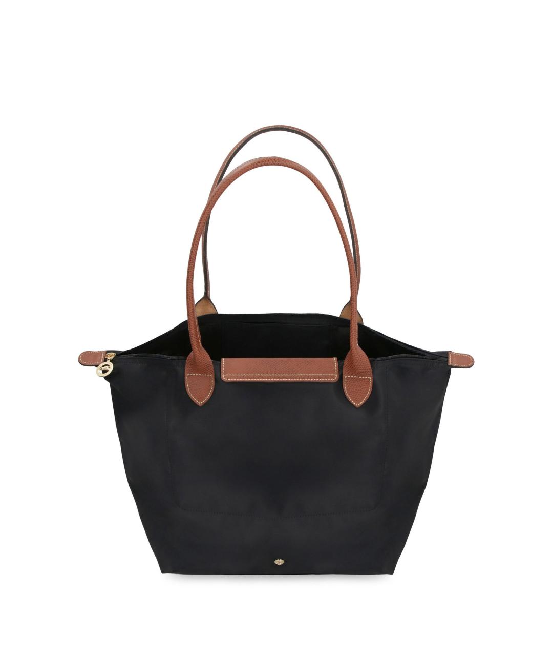 LONGCHAMP Черная тканевая сумка тоут, фото 4