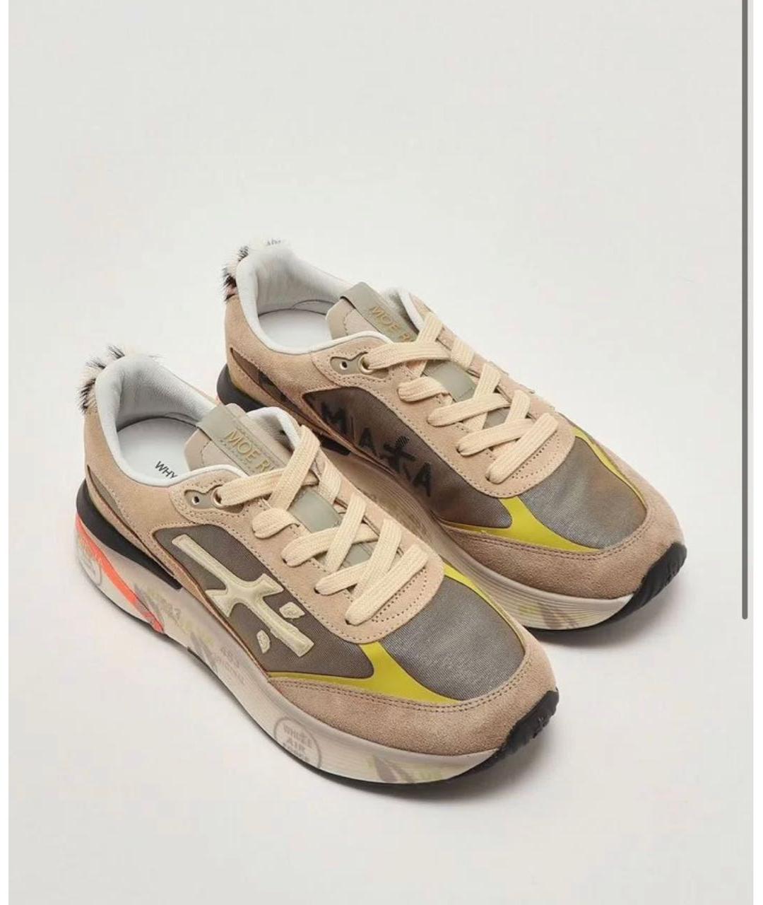 PREMIATA Коричневые кожаные кроссовки, фото 3