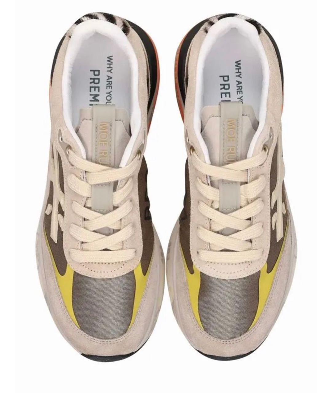 PREMIATA Коричневые кожаные кроссовки, фото 2