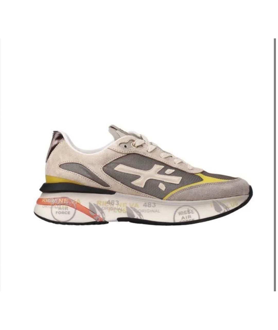 PREMIATA Коричневые кожаные кроссовки, фото 6