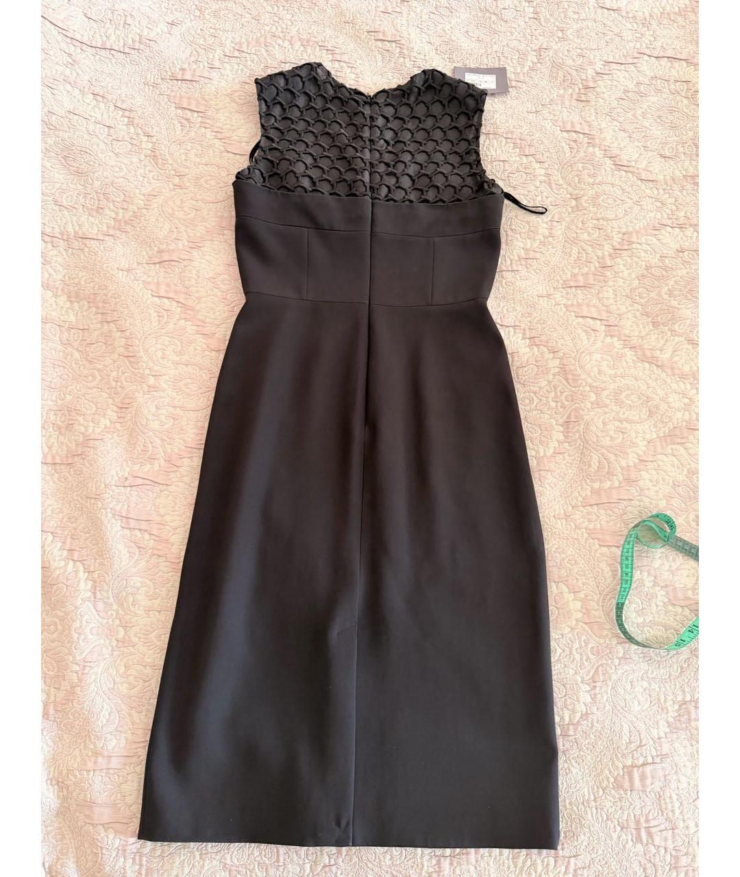 ALEXANDER MCQUEEN Черное ацетатное коктейльное платье, фото 2