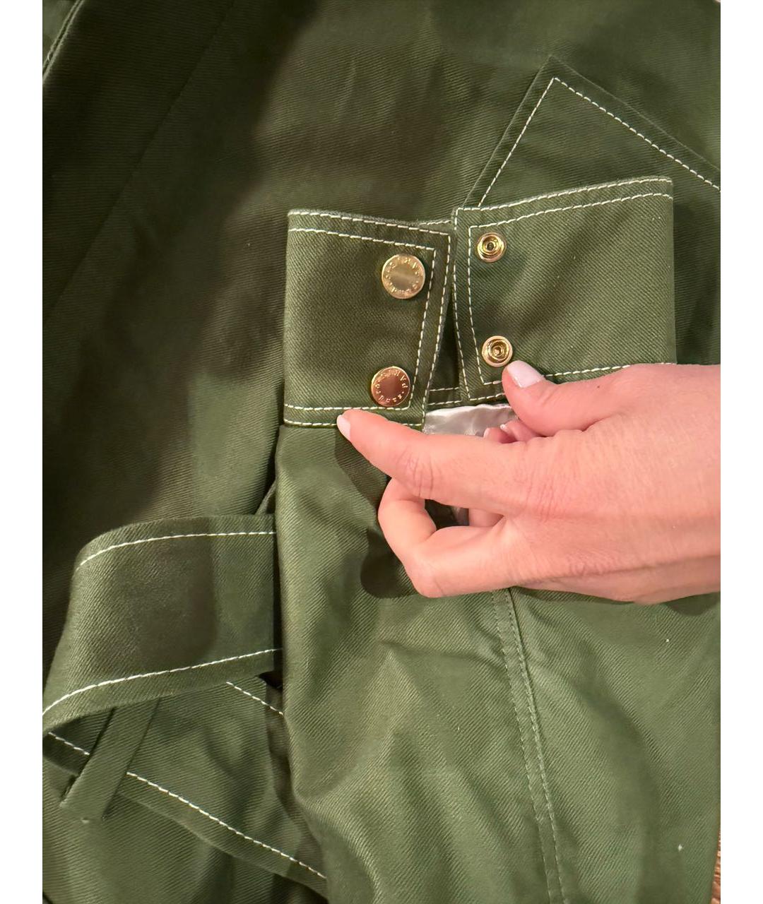 SANDRO Зеленый хлопковый жакет/пиджак, фото 4