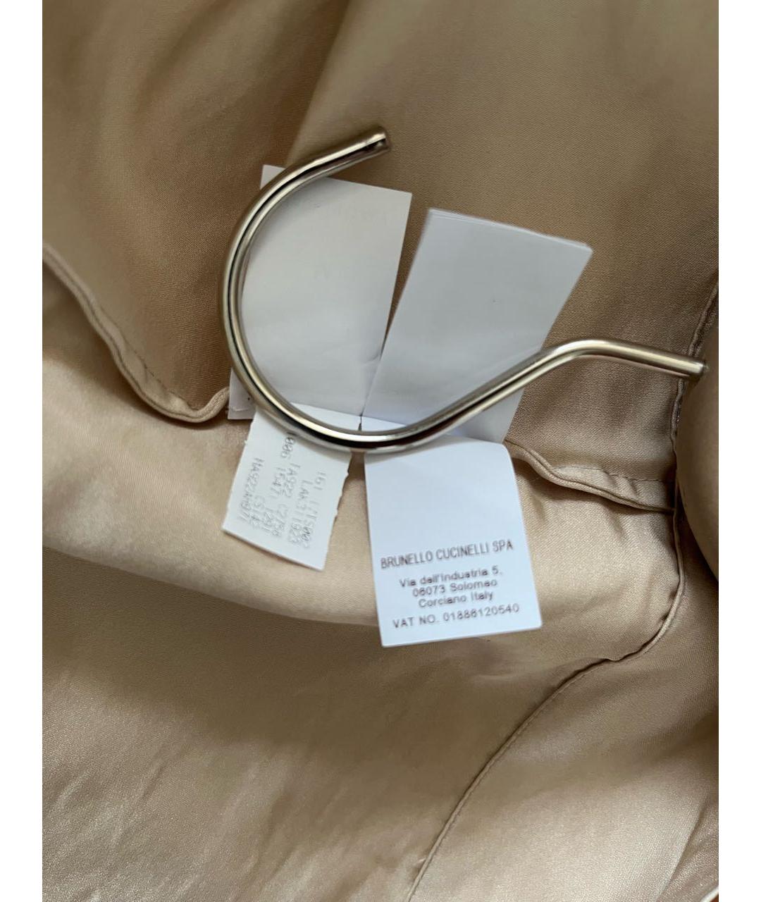 BRUNELLO CUCINELLI Бежевое хлопковое повседневное платье, фото 8