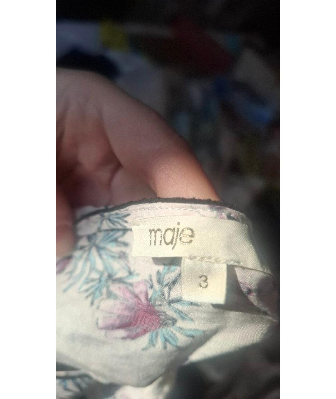 MAJE Мульти льняное повседневное платье, фото 5