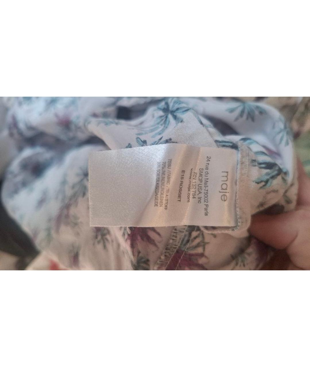 MAJE Мульти льняное повседневное платье, фото 4