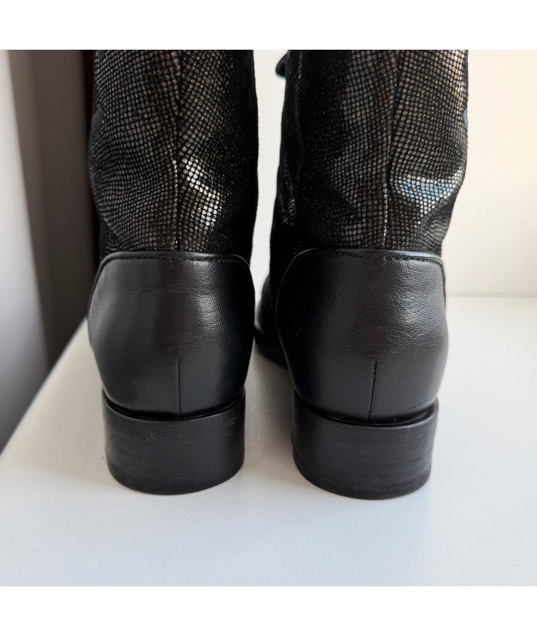 CHANEL Черные кожаные ботинки, фото 5
