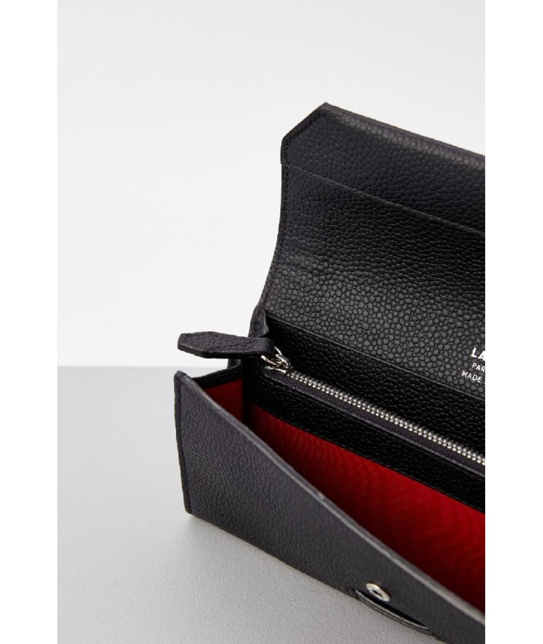 LANCEL Черный кожаный кошелек, фото 4