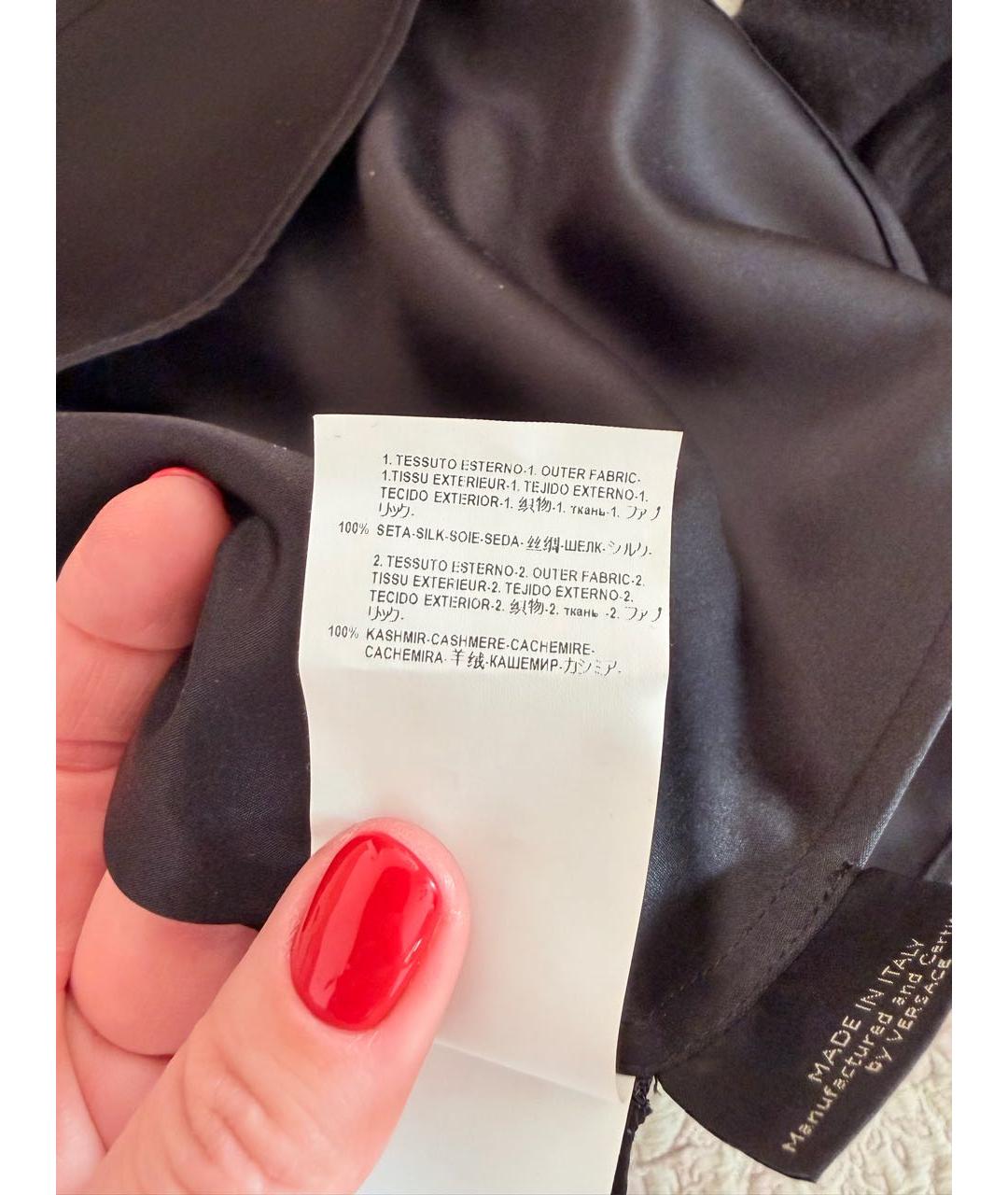 VERSACE Черная шелковая рубашка, фото 4