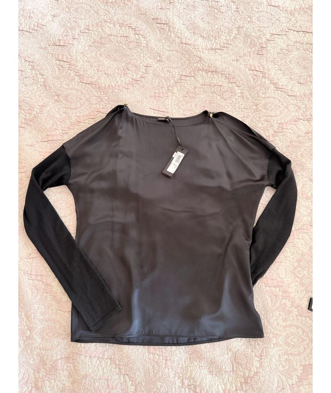 VERSACE Черная шелковая рубашка, фото 8