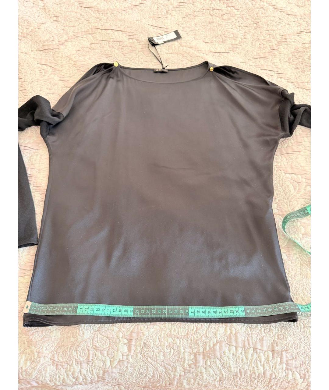 VERSACE Черная шелковая рубашка, фото 7