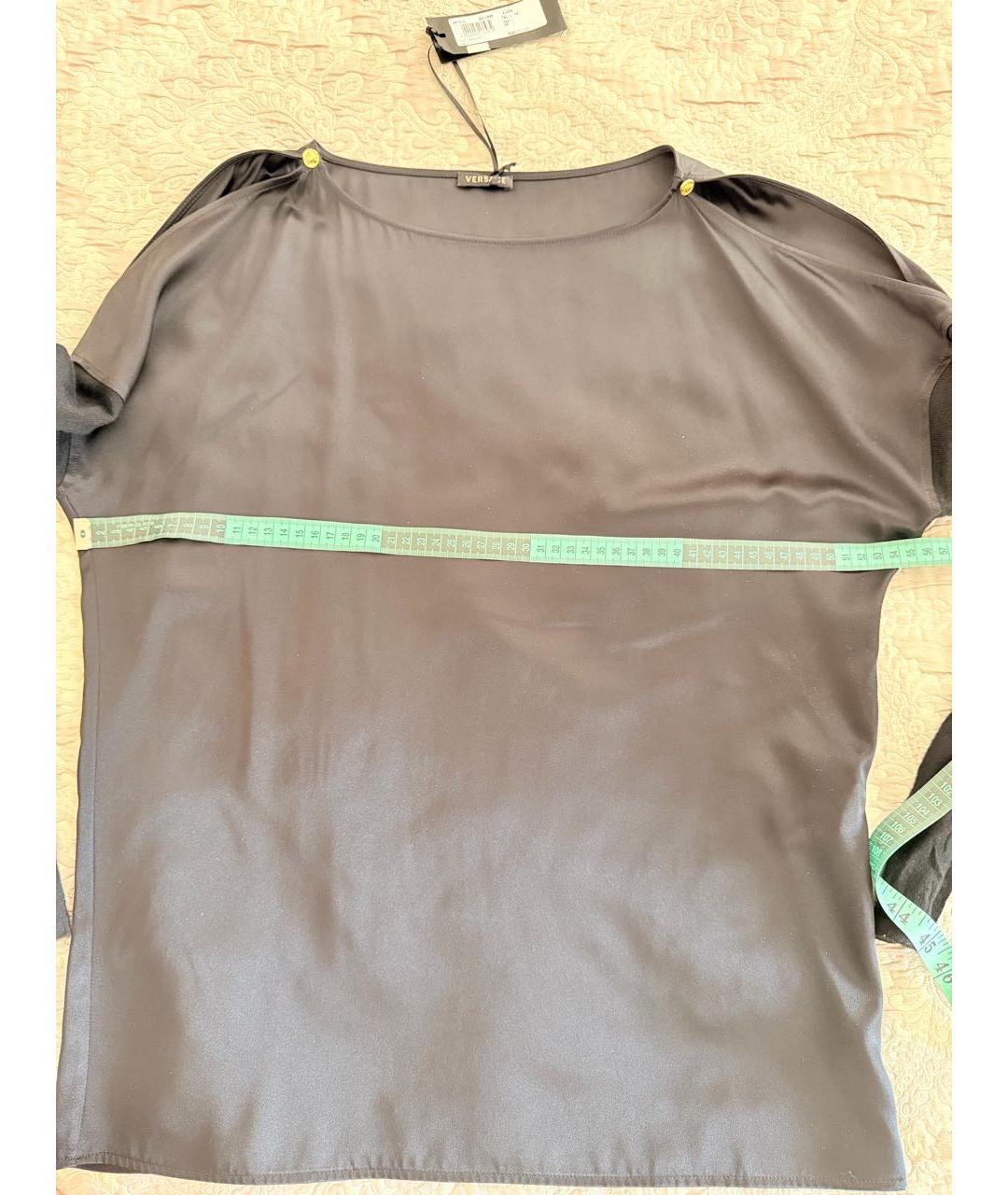 VERSACE Черная шелковая рубашка, фото 6