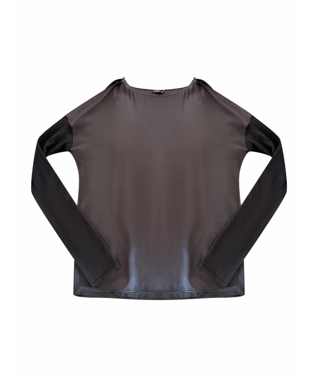 VERSACE Черная шелковая рубашка, фото 1