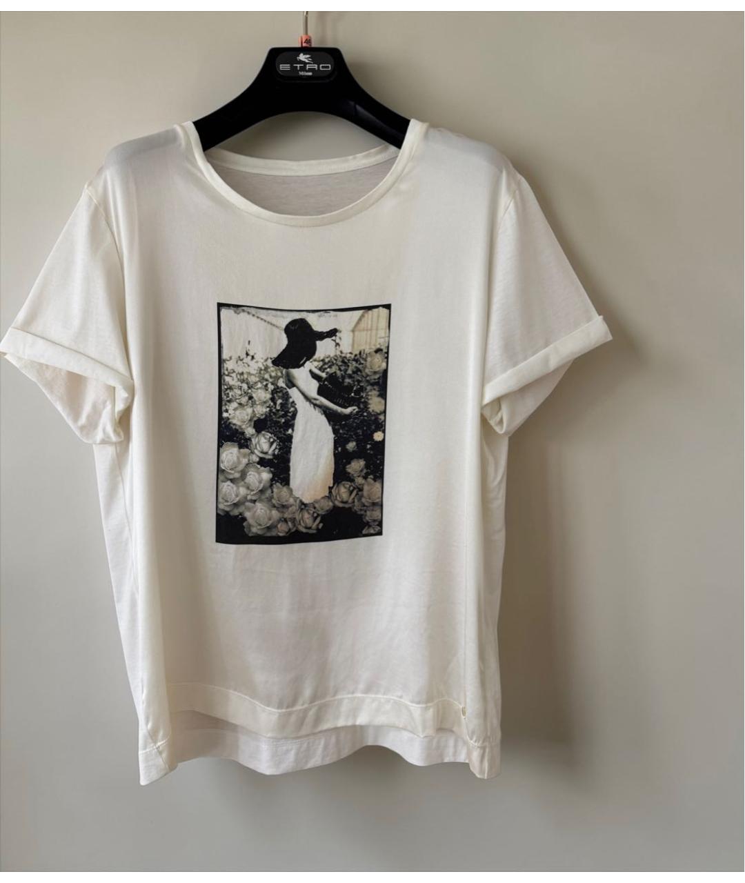 ESCADA Белая шелковая футболка, фото 8