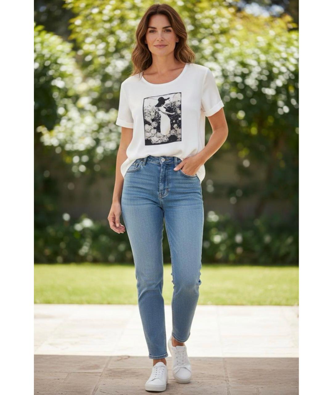 ESCADA Белая шелковая футболка, фото 2