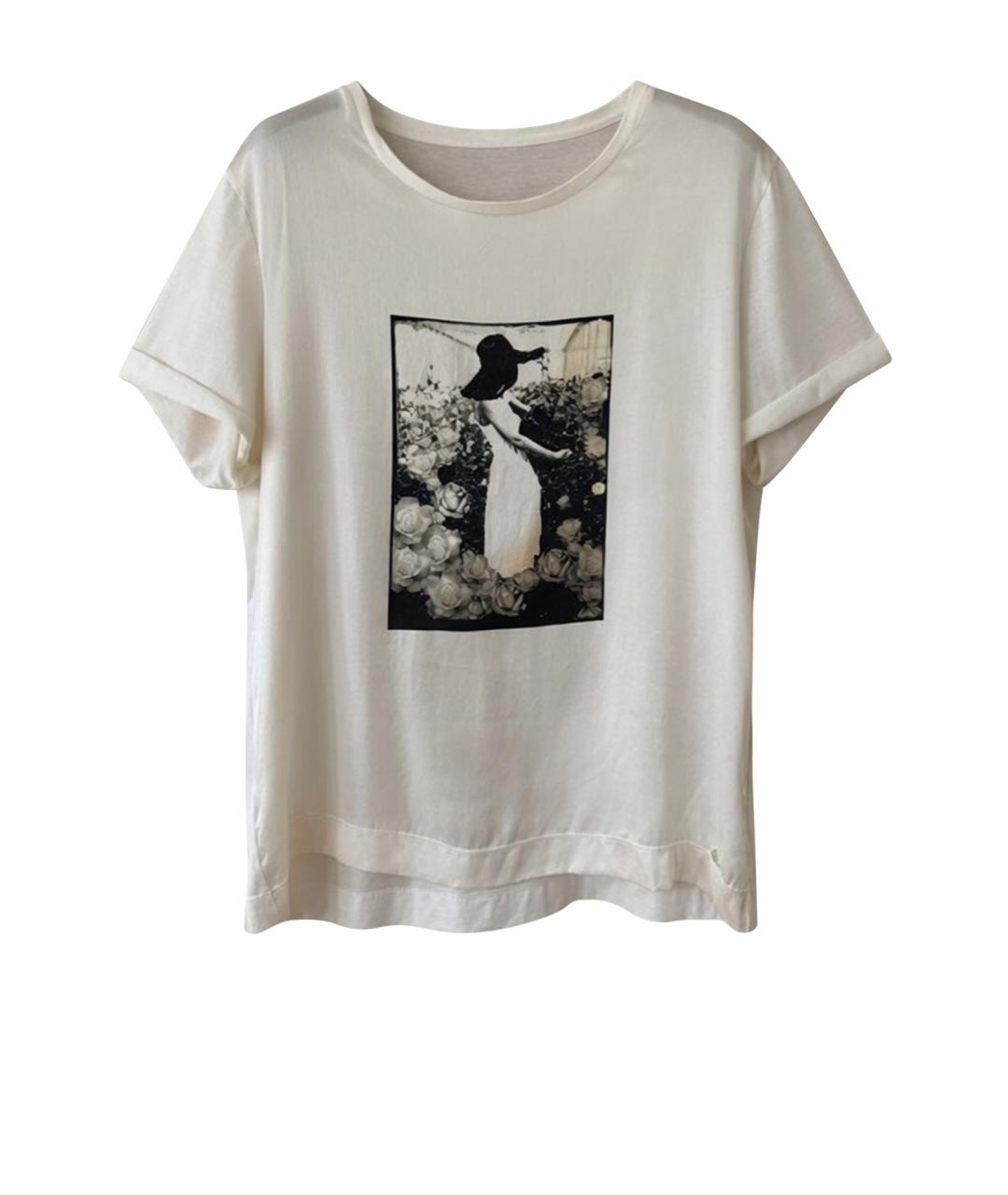 ESCADA Белая шелковая футболка, фото 1