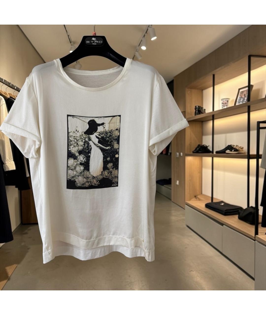 ESCADA Белая шелковая футболка, фото 7