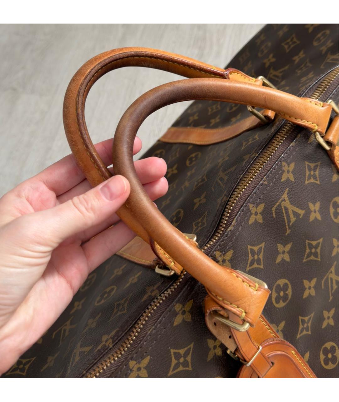 LOUIS VUITTON Коричневая дорожная/спортивная сумка, фото 7