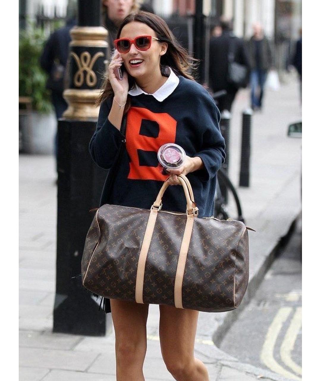 LOUIS VUITTON Коричневая дорожная/спортивная сумка, фото 4