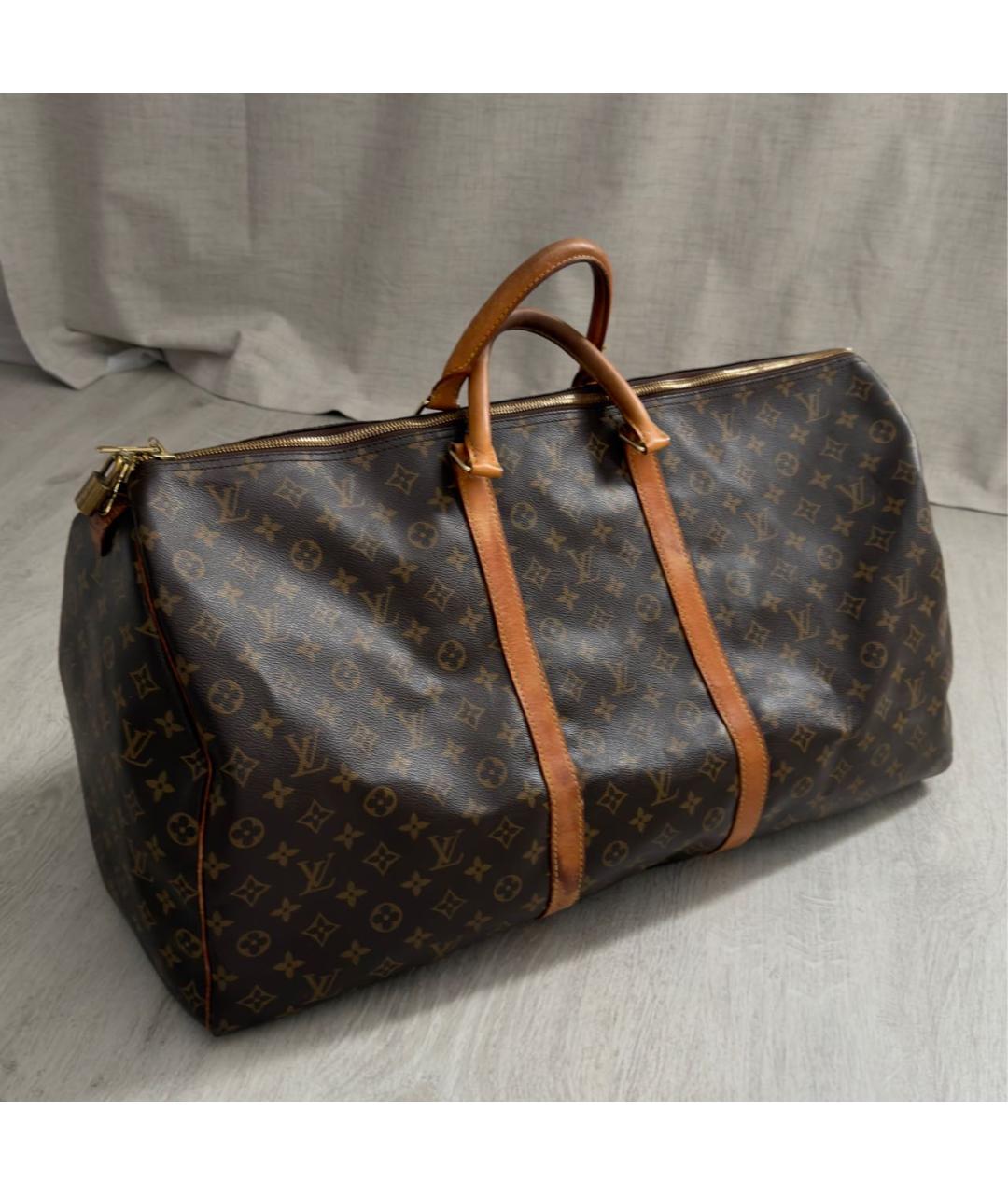 LOUIS VUITTON Коричневая дорожная/спортивная сумка, фото 8