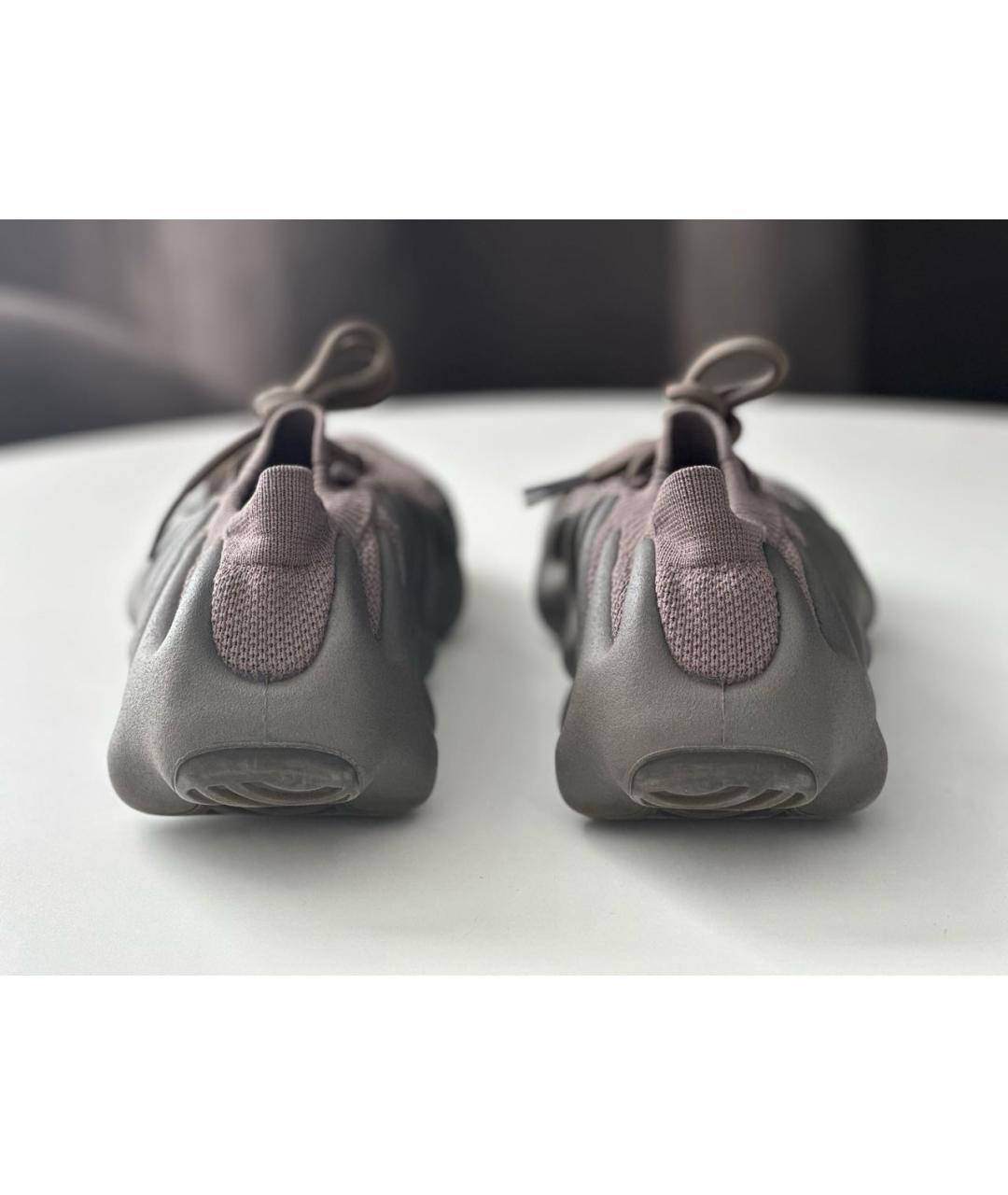 ADIDAS YEEZY Антрацитовые текстильные низкие кроссовки / кеды, фото 4