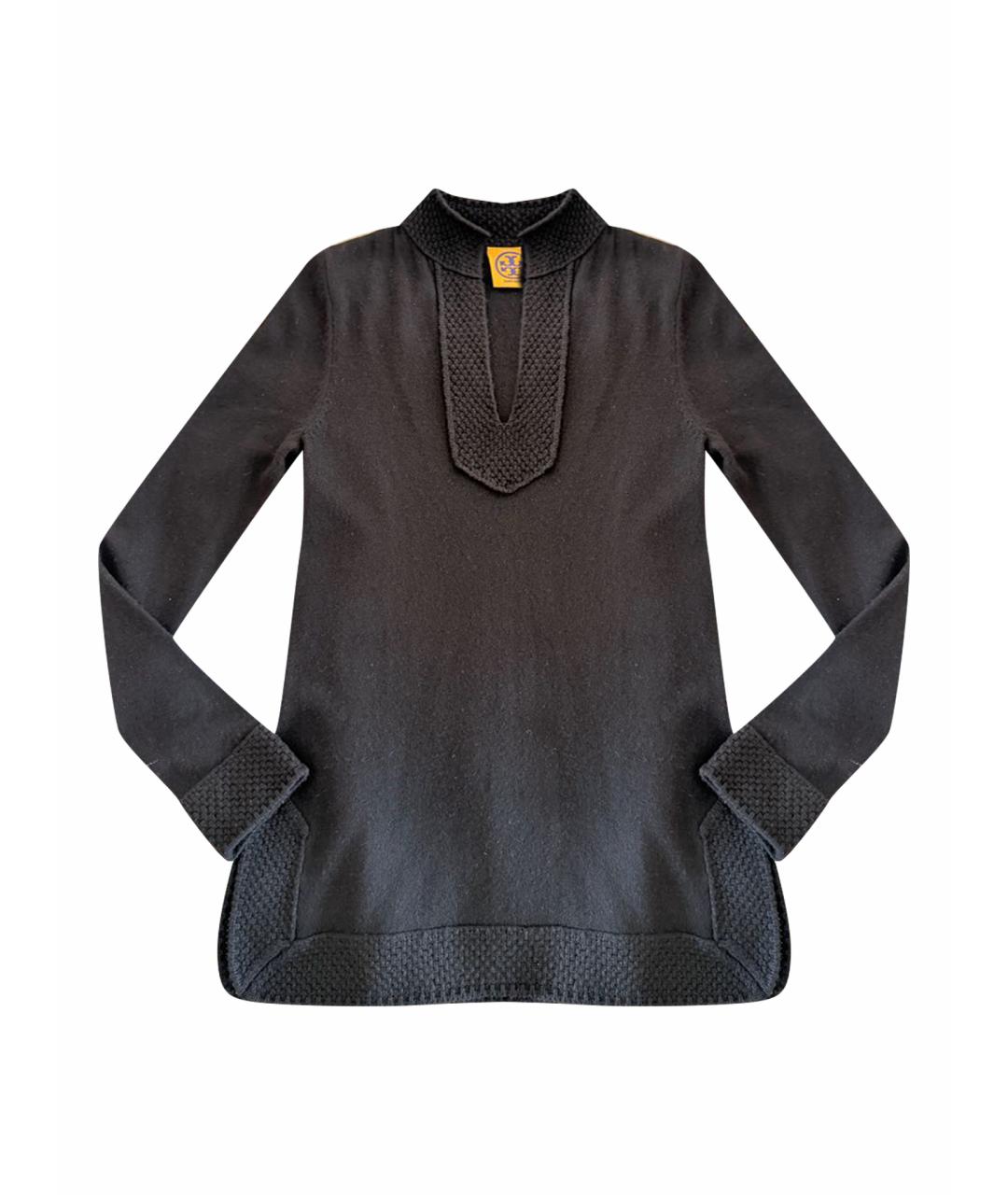 TORY BURCH Черный кашемировый джемпер / свитер, фото 1