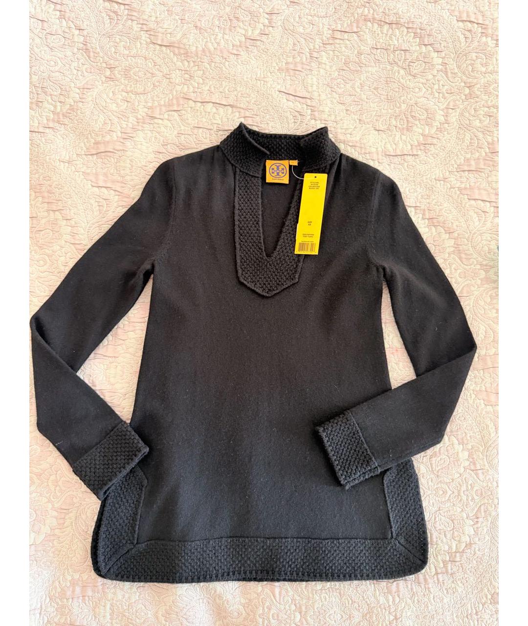 TORY BURCH Черный кашемировый джемпер / свитер, фото 7