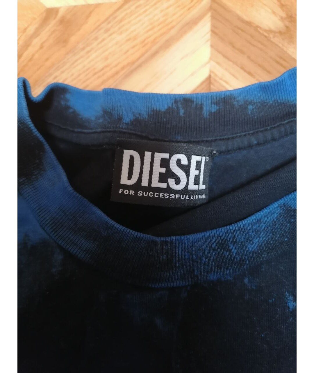 DIESEL Темно-синяя хлопковая футболка, фото 2