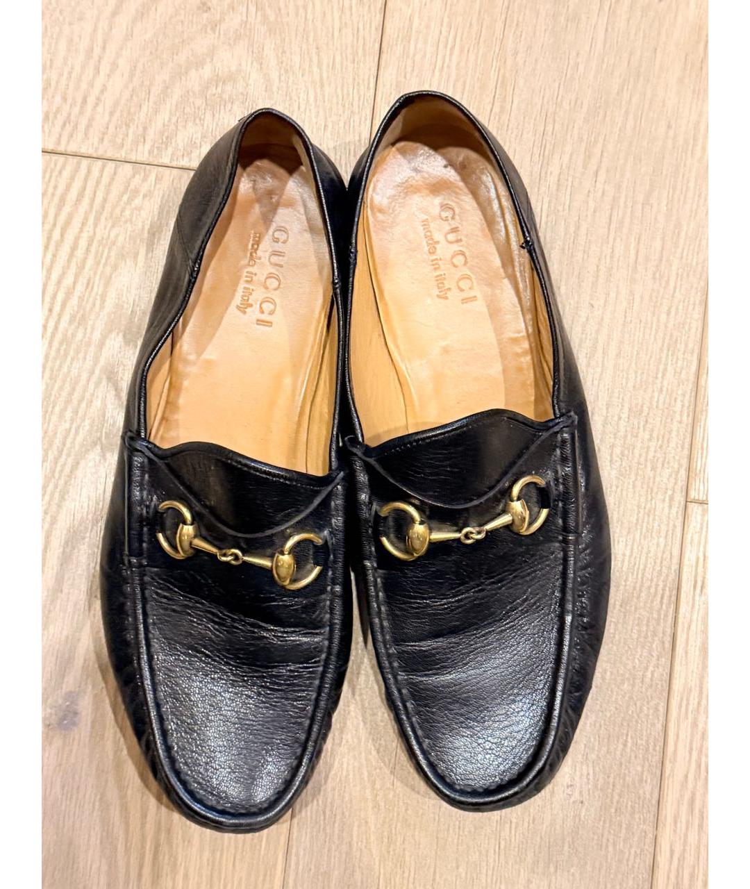 GUCCI Черные кожаные лоферы, фото 3