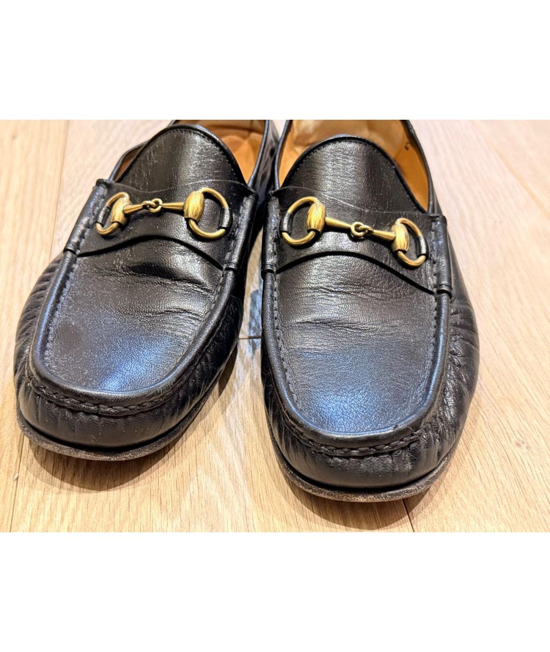 GUCCI Черные кожаные лоферы, фото 2