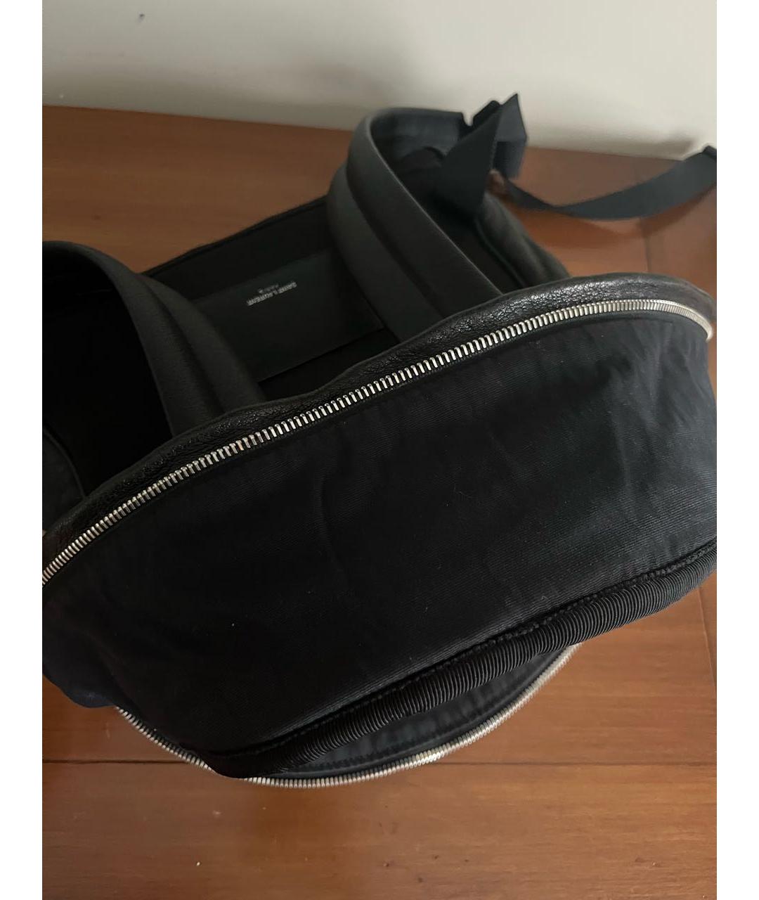SAINT LAURENT Черный кожаный рюкзак, фото 6