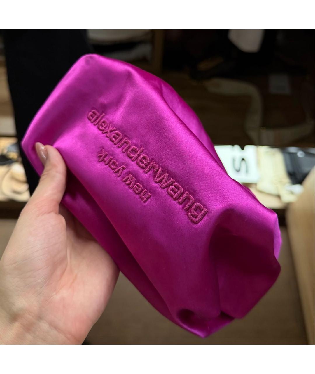 ALEXANDER WANG Розовая шелковая сумка с короткими ручками, фото 4